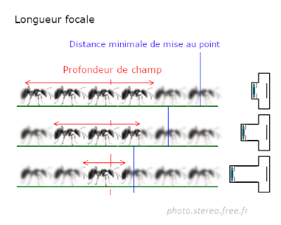 Profondeur de champ - longueur focale